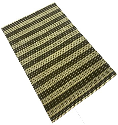 Alfombra Gabbeh Beige Compatible con Marrón 100% Lana Loom Lori tejida a mano 120 x 180 cm S24