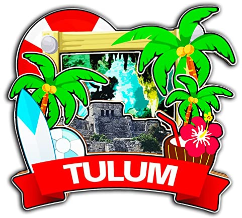 Tulum Mexico Magnete da frigorifero in legno 3D punti di riferimento da viaggio da collezione souvenir decorazione fatta a mano -2021