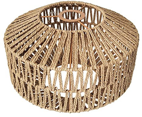 MagiDeal Lampenschirm aus gewebtem Seil, Lampenschirm, Laternen, Hängelampen, Tischlampe, Stehlampe, Heimdekoration, passend für Wohnzimmer, Hängelampenschirme