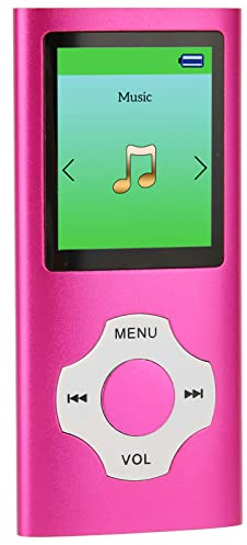 Lettore MP3, Schermo da 1,8 Pollici 64 GB Espandibile 8 Ore di Riproduzione Lettore Musicale Portatile Supporto Radio FM Registrazione Libro Elettronico (Rosa)