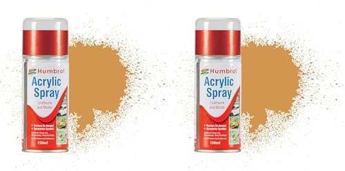 Humbrol AD6063 Acrylic Spray Paint, Sand 63 (Packing May Vary) (Pack of 2)