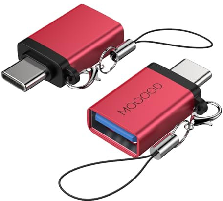 MOGOOD Adapter USB C auf 3.0, USB-C Stecker Buchse, Thunderbolt 4/3 für MacBook Pro, Air, Chromebook, Pixelbook, Microsoft Surface, Samsung Galaxy und mehr, 2 Pack