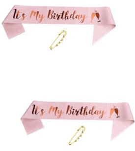 Abaodam 2stücke Glitzer Schulter-schärpe Es Ist Mein Geburtstag Glänzende Party-schärpe Für Unvergessliche Geburtstagsfeiern Geeignet Für Jedes Outfit Und Jeden Anlass Mit