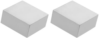 2er-Set massive Metall-Bankblöcke, Juweliere, Silberschmiede, Amboss, flach, quadratisch, 63 x 63 x 30 mm