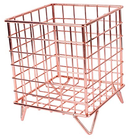 ABOOFAN Metal Grid Basket Square Storage Basket for Desktop Kitchen for Organizing Snacks and Sundries