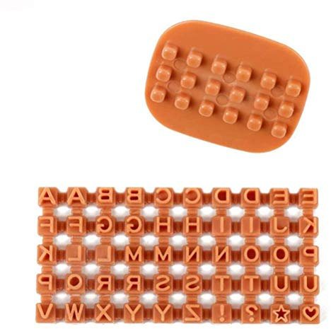 Flexible Kombinations-Alphabetform, Fondant-Kuchenform mit Ausstecher und Prägegerät, Zum Selbermachen von Keksen und Fudge, Geeignet für Marzipan und Handgefertigten Ton