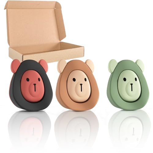 Lxoraziy 3 Stück Türstopper Wand Selbstklebend, Dezente Türstopper Wand, Gummistopper, Wand- und Bodentürstopper - Abnehmbares Design