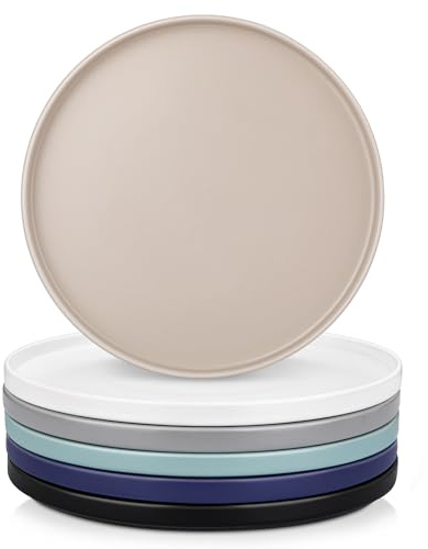 Vancasso Venus Ceramic Dinner Set of 6, 10.5 Inch Dinnerware for Kitchen, Dessert, Pasta, Salad Plates, Microwave, Oven, and Dishwasher Safe, Scratch Resistant, Multi Color
