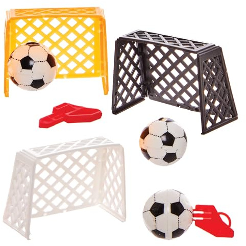 Baker Ross FN210 Mini Fußballtor Spielset, 8er-Pack, Fußball Party Mitgebsel und kleines Spielzeug