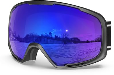 BEACOOL skidglasögon för män, kvinnor, tonåringar, Sphere OTG, imskydd, snowboardglasögon, UV400-skydd, snöglashjälm