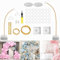 Kit d'arche de ballons, 2,5 m et 1,5 m, demi-arc de ballon, support de ballon courbé libre pour le sol, convient pour anniversaire, mariage, fête de remise de diplôme, anniversaire, doré