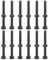 sourcing map M6x65mm Square Neck Carriage Bolts with Nuts & Washers, 12Set 304 Stainless Steel Round Head Square Neck Coach Bolt Screws, Black