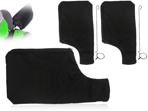 AOYEGIC 2 pezzi sacchetti antipolvere per seghe troncatrici 255,sacchetto per segatura,accessori per seghe da tavolo,sacchetto per segatura con cerniera e supporto in filo(nero,30 * 15,3 cm)