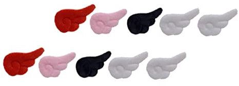 PHENOFICE 50-teiliges Set Plüsch Engelsflügel Diy Schmuck Zubehör Bunte Bastelmaterialien Für Kinder Mützen Socken Kleidung Spielzeug Dekoration Kreativsatz