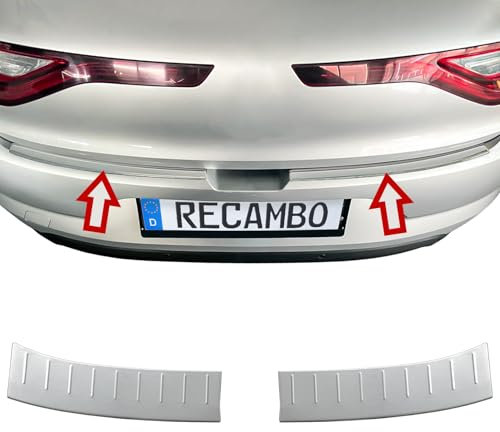 Recambo | Protector de Parachoques Trasero | Compatible con Renault Megane IV Hatchback | a Partir de 2016 | Acero Inoxidable Mate | Protección Borde de Carga