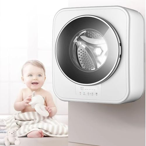 ylpddmm Machine à Laver des sous-vêtements, Mini Sèche-Linges 3Kg,laveuse électrique compacte Murale,Lavage Autoportant Facile à Utiliser Peu Encombrant,avec sécheuse à Spin