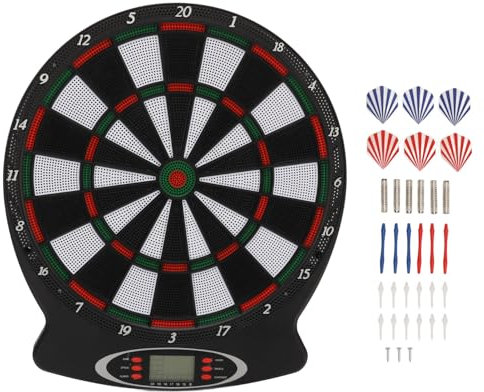 BuyWeek Elektronische Dartscheibe Set, Automatische Wertung Elektronische Dart Scheibe Set Indoor Spiel für Kinder Erwachsene, für Familie und Büro