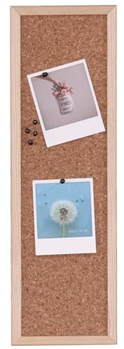 Pinnwand aus Kork und Kiefernholz, 20 x 60 cm