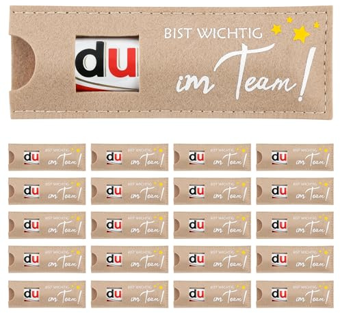 20 Stück Du bist wichtig im Team Hülle Filz Geschenke für Schokolade Verpackung für Kollegen Sportteam Freiwillige Familie Freunde (ohne Schokolade)