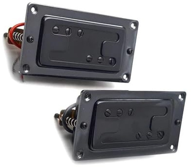 Elektrisk gitarrpickup svart 6 hål två rader broposition reservdel för 6-strängad gitarrbas med klar diskant och snäv bas (en uppsättning)