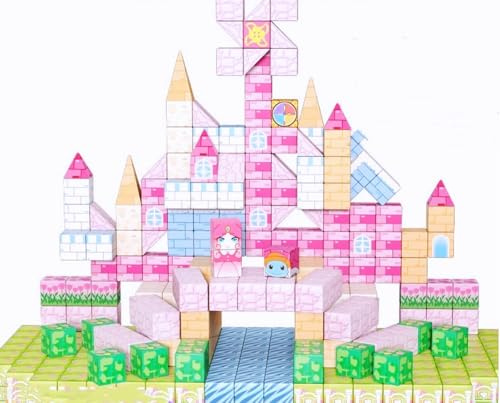Magnetische Bausteine Magnetbausteine ​​– 122 Stück Mint-Magnetbauwürfel für Kleinkinder, Konstruktionsspielzeug Bauklötze & Bausteine für Kinder ab 3 Jahren