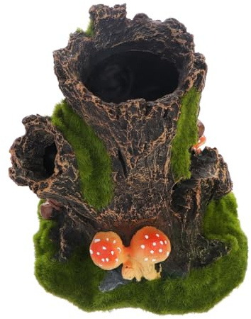KOMBIUDA Decorazione Tronco Resina per Acquario e Terrario Ornamento Habitat Nascosto per Pesci Rettili e Anfibi Sicuro e Durevole Paesaggio Subacqueo Naturale