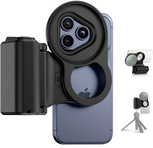 JJC Adaptateur de Filtre de téléphone 2 en 1 67 mm et téléphone magnétique de Style Reflex numérique pour iPhone 17/Air, 17 Pro, 16 Pro, 15 Pro, 14 Pro – Support de Filtre de 67 mm, télécommande