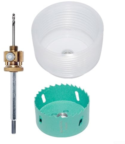 Solaughguy Broca abridora de agujeros bimetálica de 75 mm con vástago hexagonal de 8 mm, varilla de conexión de liberación rápida para instalación de placas de yeso y techo, compatible con estándar (B