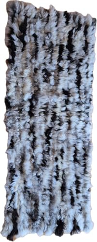FURRYMAN Alfombra tejida a mano de auténtica piel de cordero – Un corredor natural de estilo escandinavo – Alta calidad hecha a mano para salón y dormitorio – Altura del pelo de aproximadamente 3 cm