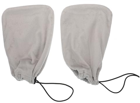 SHINEOFI Guantes para Terapia de Parafina de Manos, 1 Par de Manoplas de Algodón Felpa, Color Gris, Salones y Cuidado de Epidermis Seca