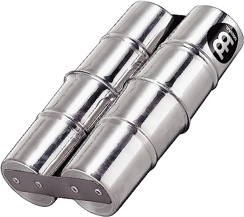 Meinl Percussion Aluminium Samba Shaker - Kleines Musikinstrument mit warmem Sound - Doppelt - Aluminium, Silber (SSH2-S)