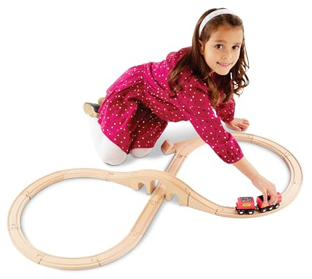 Melissa & Doug Holzeisenbahn mit Zug und Waggon
