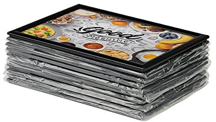 Generisch Vorteilspack 10 x Bilderrahmen Klapprahmen Plakatrahmen aus Aluminium/Kunststoff schwarz matt im Set - DIN A3 - Geschenkidee für Familien - Fanposter
