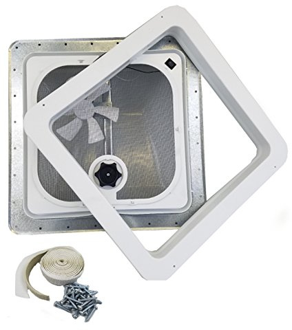 Ventline RV Roof Vent White w/ 12 Volt Fan, Putty & Screws¡­