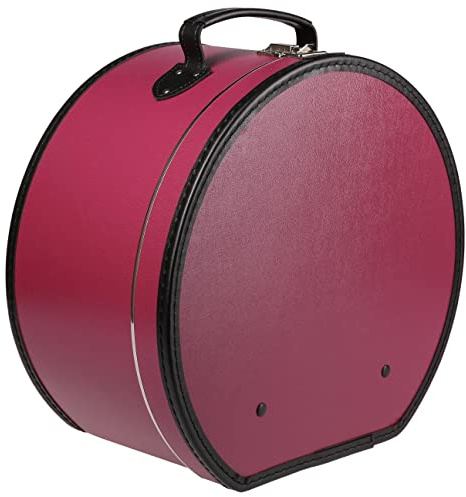 Lierys runder Hutkoffer - Maße: 40 cm x 21 cm - große Hutschachtel mit Kunstleder - Hutbox zur Aufbewahrung mit Klappverschluss - Koffer für Hüte - auch als Deko für die Wohnung