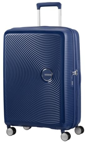 American Tourister Soundbox - Spinner M Expandible Maleta, 67 cm, 71.5/81 L, Azul (Midnight Navy)