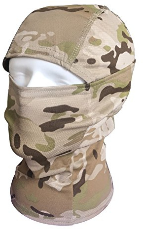 QMFIVE Balaclava Camo Ninja Hood Tactical Full Face Mask Head Wrap Face Neckerchief Men and Women Multi-Purpose Outdoor Hiking Cycling Climbing (Ctype-DC)