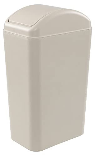 Ordate 12 Litre Plastic Swing Lid Trash Bin, Slim Garbage Can,1 Pack