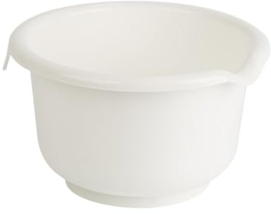 Kimmel Rührschüssel Backschüssel Kunststoffschüssel Teigschüssel 2,5 L, Kunststoff, Weiß, Mittel