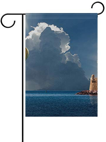 MONTOJ Luftballon Leuchtturm Vorhofflagge doppelseitig Bedruckt Mehrfarbig, Polyester, 1, 12x18(in)