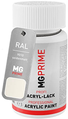 MG PRIME RAL 9010 Reinweiss/Pure white seidenmatt Lackstift 50 ml schnelltrocknend