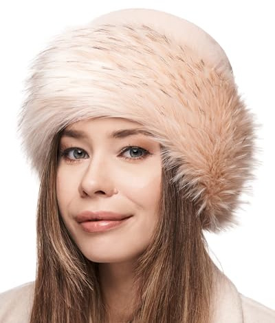 Futrzane Classic Mütze mit Fellrand - Pelzmütze Damen - Fell Pelz Russenmütze