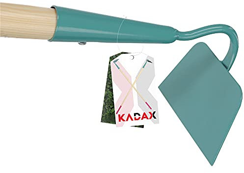 KADAX Hacke, Gartenhacke für Damen, gehärtete Hacke zum Entfernen von Unkraut, Unkrauthacke zum Auflockern des Bodens, Gartenzubehör zum lüften und jäten des Bodens (140 cm, Arbeitsteil: Grün)