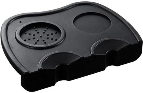 Ideal Swan Tampermatte mit Kantenschutz Tamping Matte aus Silikon | Barista Zubehör mit Einkerbung für den Siebträger Arbeitsplatte Coffee Powder Tamper Pad für Espresso Siebträgermaschine