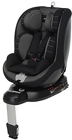 Foppapedretti, Logik I-Size, silla de coche giratoria 360° y reclinable, para niños de 40 a 105 cm (0-18 Kg), Black