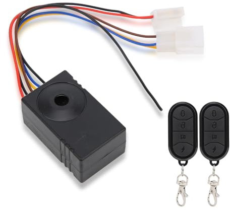 Tiiyee Allarme Moto Antifurto, Antifurto Bici Auto Elettrica Universale Impermeabile Altoparlanti Wireless Elettronico Clacson Corno Con 2 Telecomandi Chiavi Per Rumoroso Bicicletta Triciclo Scooter