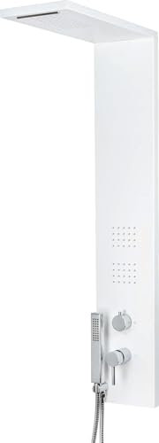 Colonne de Douche Hydromassante Blanc mat en Aluminium Mod. Trend