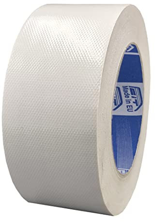 ACIT Nastro telato super 50 mm x 25 m, nastro telato rinforzato, Duct Tape, Nastro Telato Americano: Riparazioni, Fissaggio e Imballaggio ad alta tenuta (Bianco)