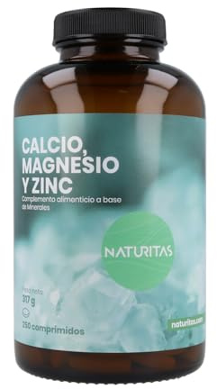 Calcio, Magnesio y Zinc | 250 comprimidos | Naturitas Essentials | Calcio + Magnesio + Zinc | Huesos fuertes y defensas | Multiminerales