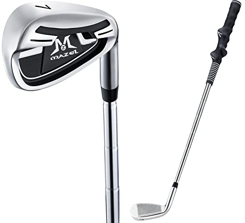 MAZEL Short 7 Iron Golf Club for Kids Boys & Girls Aged 6-9 Years - Junior Practice Golf Iron,24.5 Inch (Black)